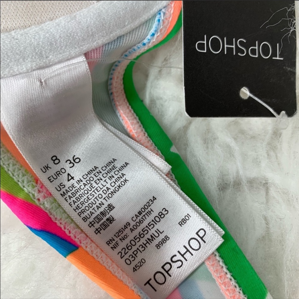 NWT Topshop Strapless Bikini Top Size 4 - Picture 6 of 6